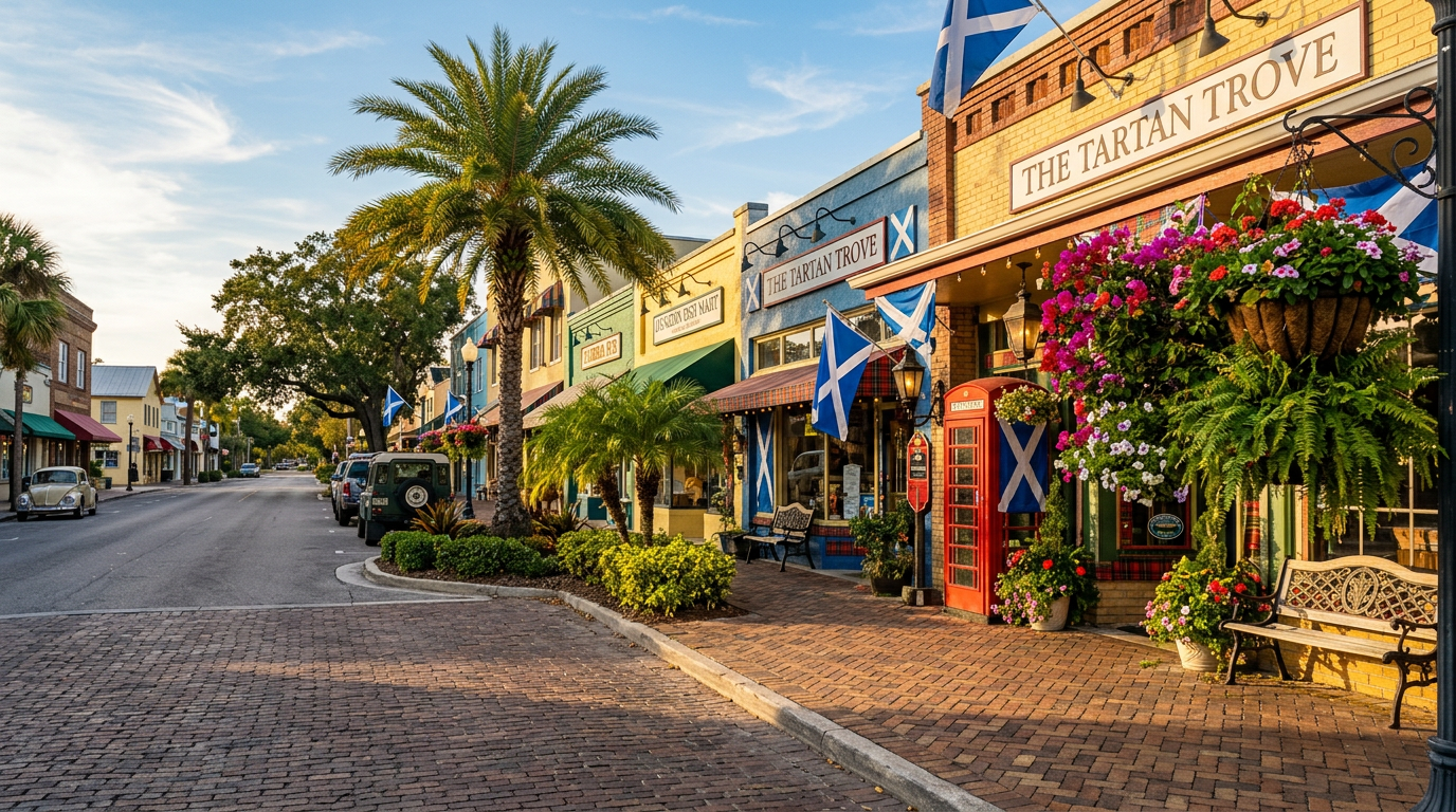 Charming downtown Dunedin Florida main street
