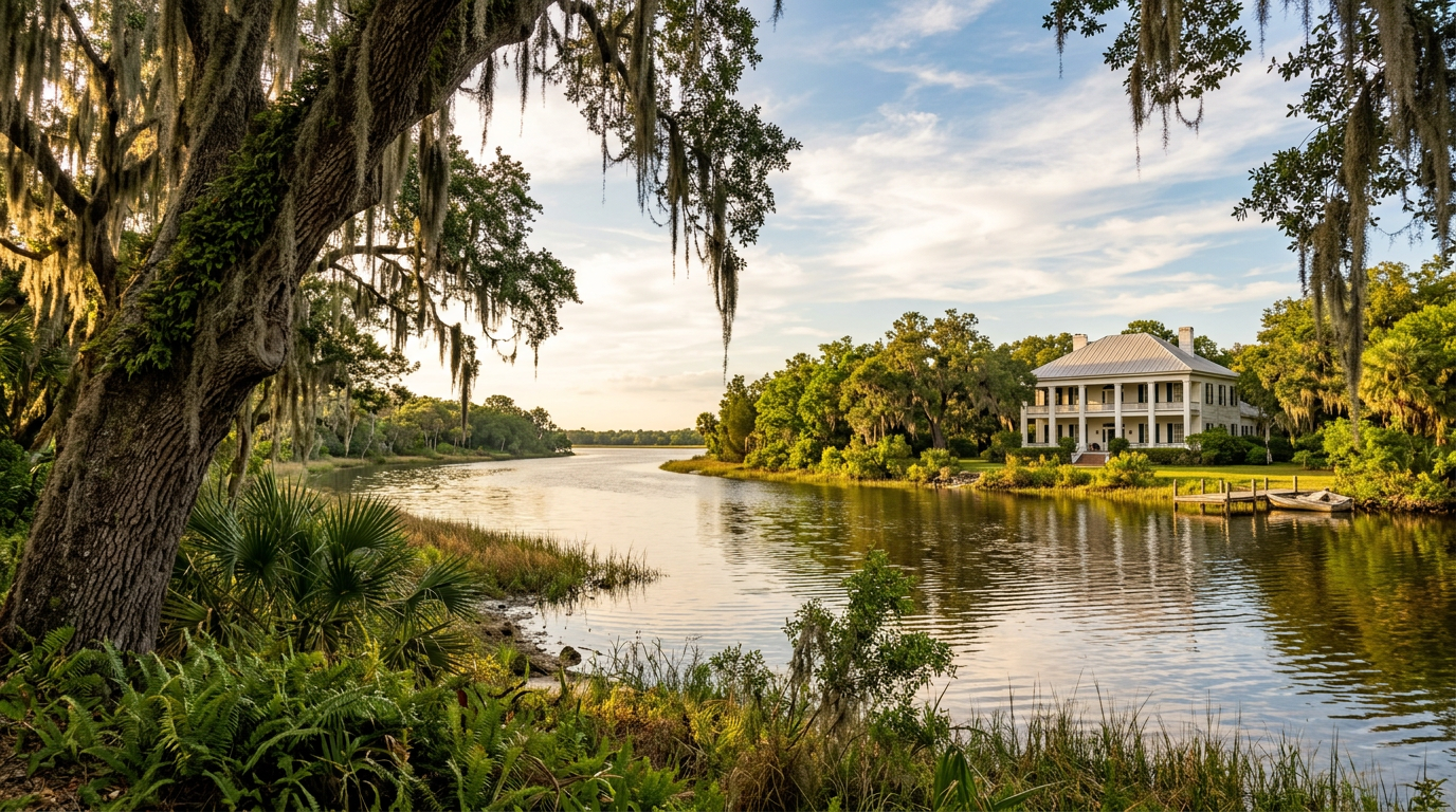Ellenton Florida riverside scene along the Manatee River
