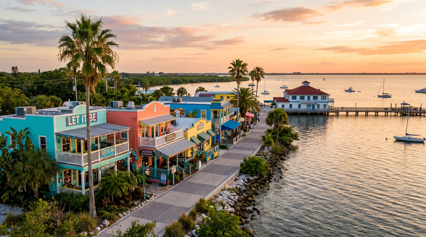 Gulfport Florida waterfront on Boca Ciega Bay