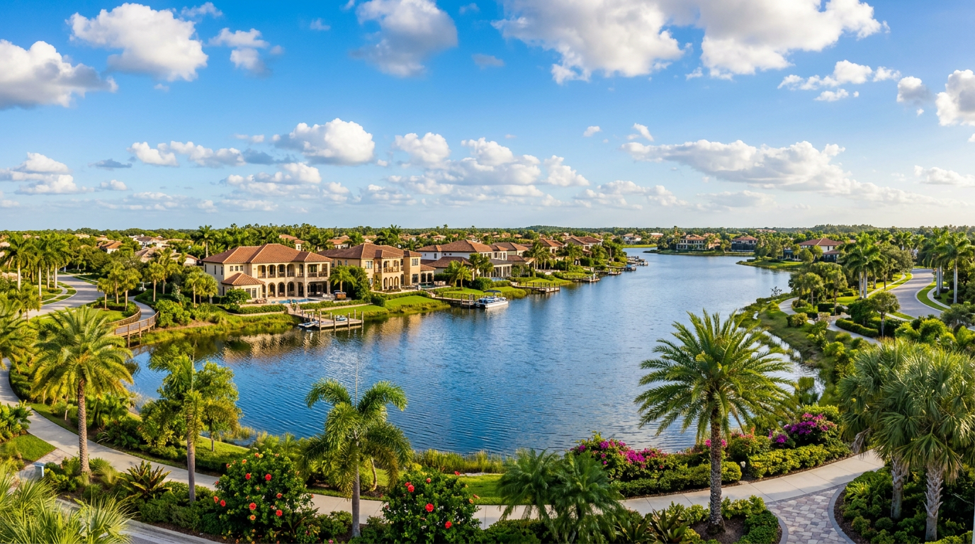 Lakewood Ranch Florida master-planned community with lake