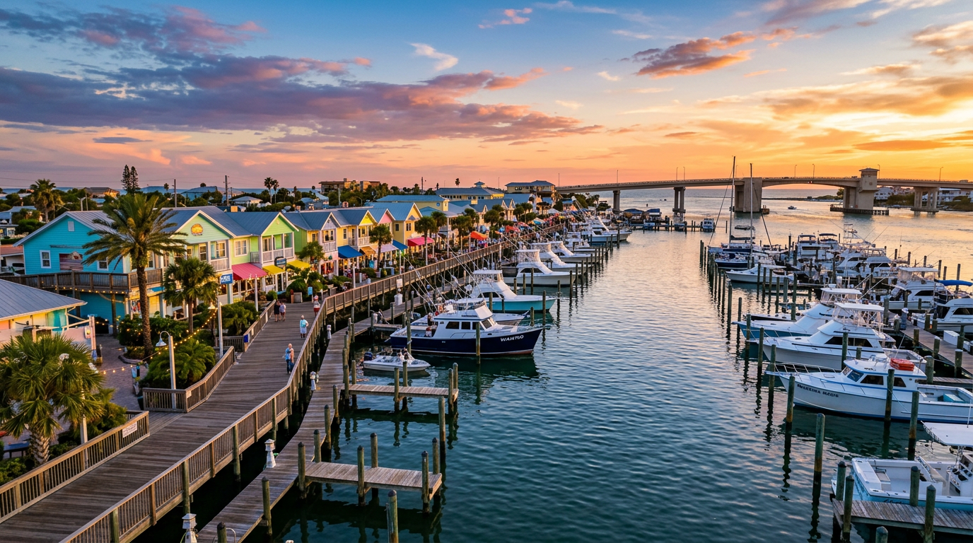 Madeira Beach Florida John's Pass Village waterfront