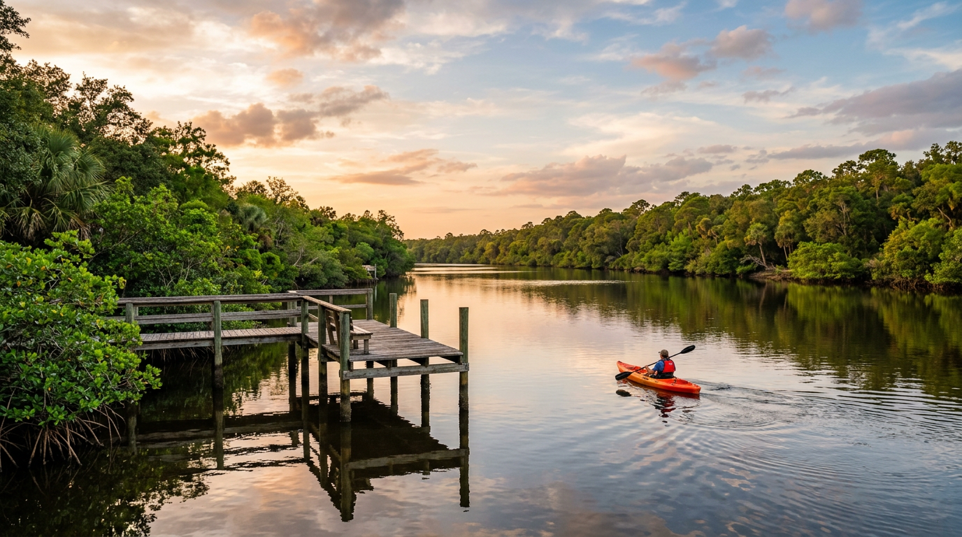 Riverview Florida Alafia River scene with mangroves