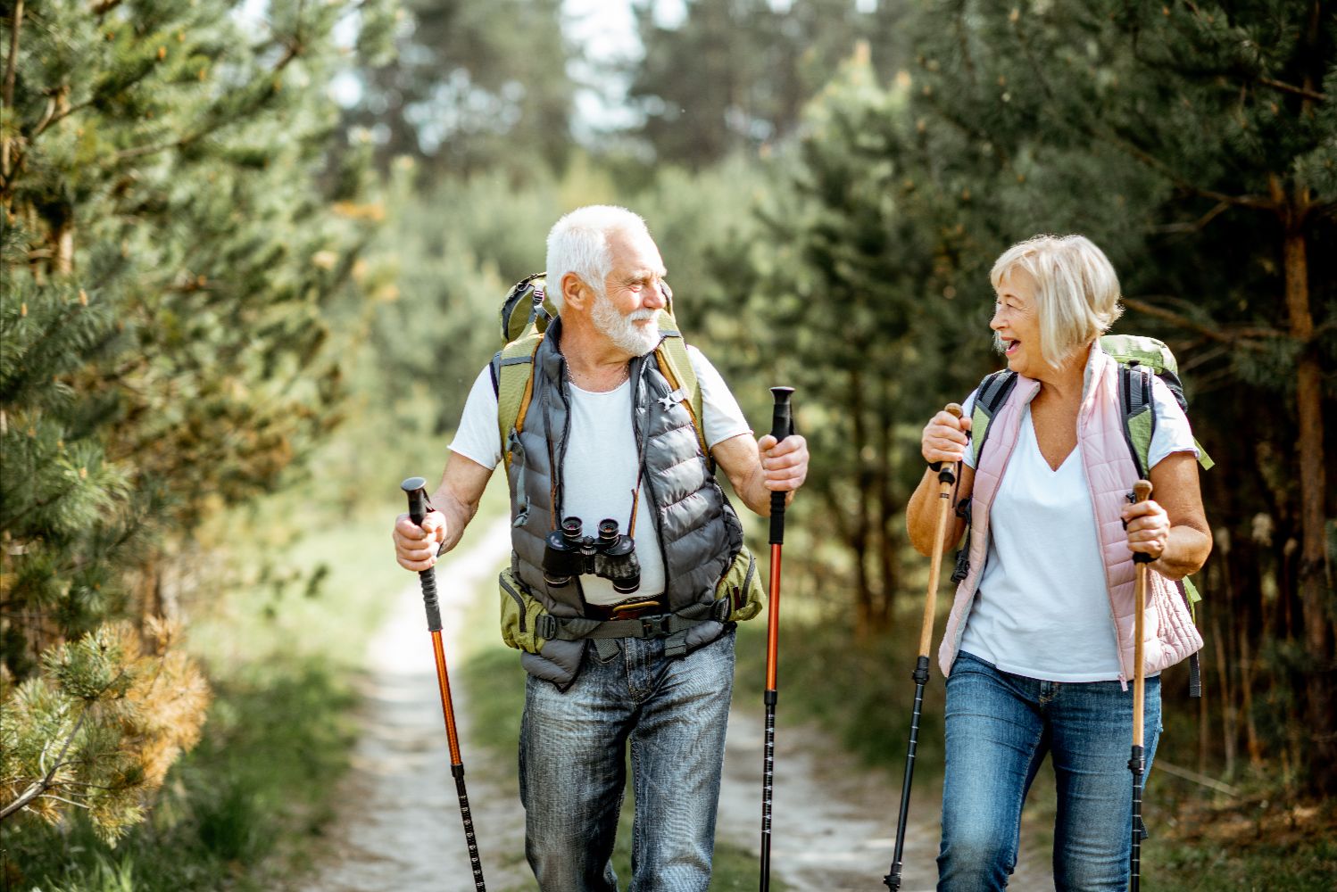 Happy Senior Couple Hiking