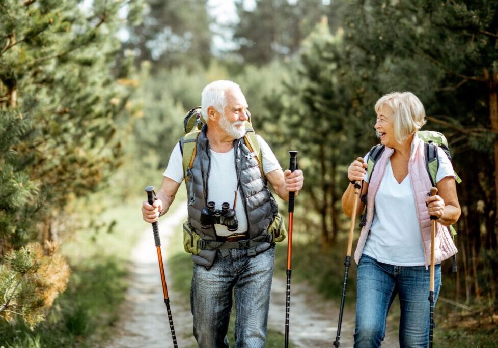 Happy Senior Couple Hiking
